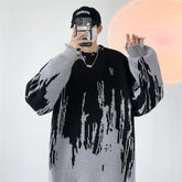 Hearujoy Hip Hop Ripped Punk Knitted Sweaters Men Oversized Harajuku Streetwear Sweaters Winter Couples Fashion Knit Pullovers Tops